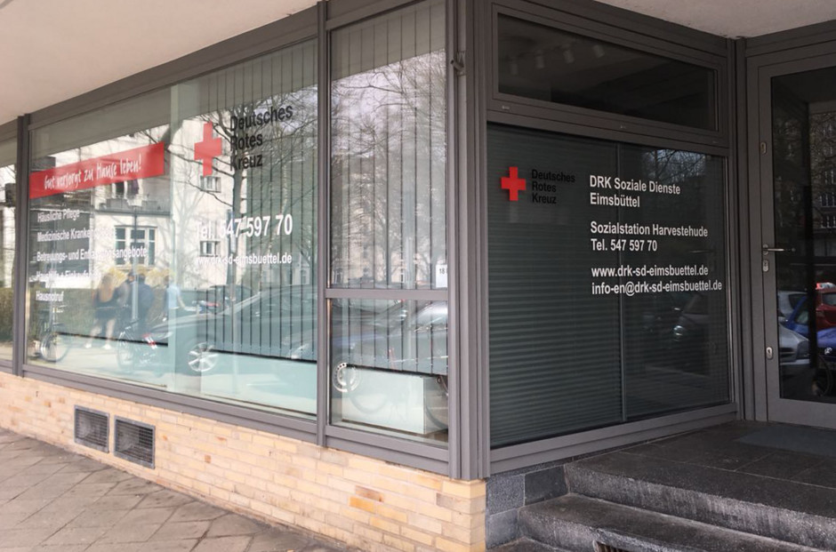 Außenanasicht der DRK Sozialstation Harvestehude